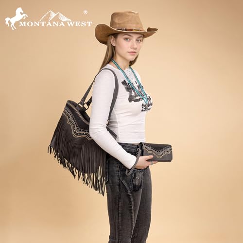 Bolso Tote Western Montana West para mujer con cartera miniatura 6