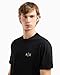 Armani Exchange Men's Small Black and Gold Tee, Black, Medium