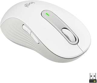 Logitech Signature M650 L Left Wireless Mouse - For Large Sized Left Hands, 2-Year Battery, Silent Clicks, Customisable Side Buttons, Bluetooth, for PC/Mac/Multi-Device/Chromebook - White