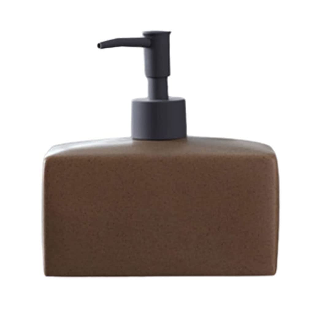NZPOST Distributore di Sapone Ricaricabile da 500 ml/17 oz, distributore di Sapone in Ceramica con Pompa in Acciaio Inossidabile, distributore di Sapone per Piatti (B)