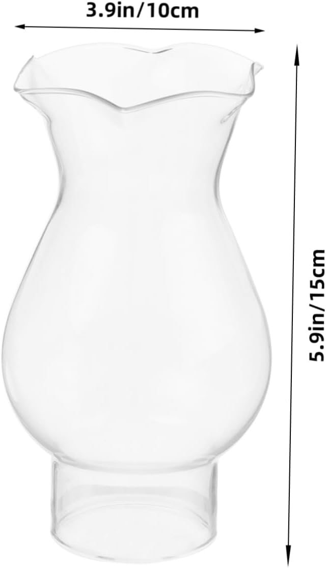 Oil Lamp Chimney, Clear Hurricane Lamp Glass Replacement Shade, 3 Inchx 5.9 Inch Oil Lamp Globes, Oil and Kerosene Lamp Shade Tall Clear Glass Replacement Lamp Globes