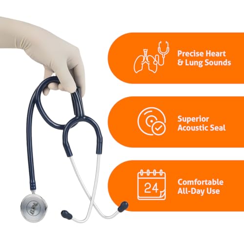 Image of BPL Medical Technologies ST-02 Brass Adult Chest Piece Stethoscope|High Acoustic Level, Versatile Chestpiece for Adult & Pediatric Use|Medical Instrument for Auscultation - Blue