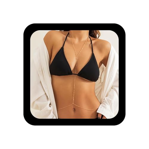 TseenYi Perline Boho Corpo Catena Oro Petto Corpo Catena Piccola Perla Sexy Reggiseno Corpo Collana Estate Spiaggia Pancia Vita Catena Sexy Bikini Filo Imbracatura Corpo Gioielli Per Donne E Ragazze