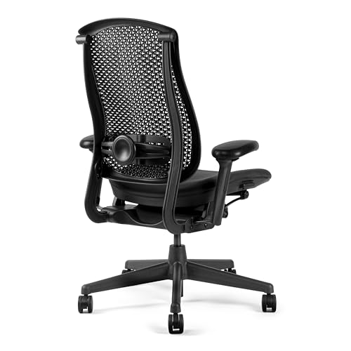 Image of HM Celle Chair Renewed Cellular Suspension Back & Seat, Harmonic Tilt, Passive PostureFit | 350 lbs Capacity, Adjustable Lumbar, Durable Design, 12-Year Warranty.