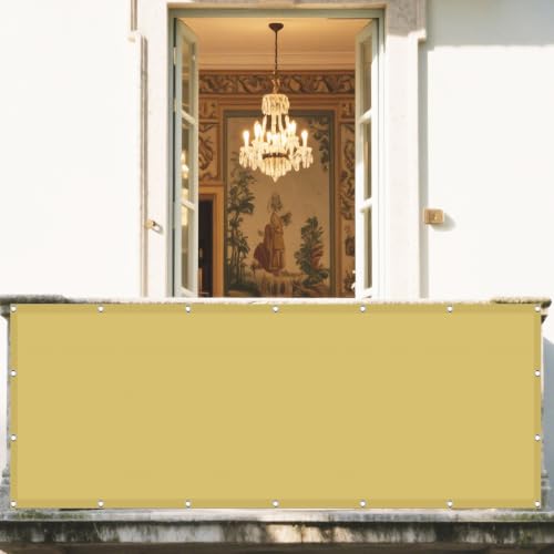 Voile d'ombrage rectangulaire imperméable 1,4x1,4m bâche jaune sable