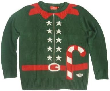 Ugly Christmas Sweater Crazy Elf Outfit Green