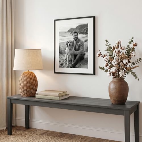 Americanflat Bilderrahmen mit poliertem Plexiglas, 45,7 x 55,9 cm, Verwendung als 35,6 x 45,7 cm Rahmen mit Passepartout oder 45,7 x 55… – Ansicht 8