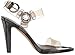 KARL LAGERFELD Women's Cieone Iridescent Ankle Strap Dress Heel, Smoke, 7.5