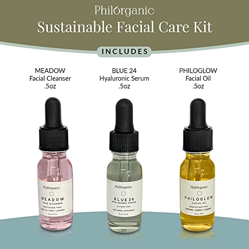 Philorganic-Sustainable-Facial-Care-Kit-Organic-Trio-Set-Cleanser-Hyaluronic-Serum-Oil-Self-Care-Spa-Moment-Gift-Small-Batch-USA-Made
