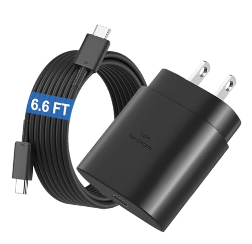 Galaxy A36 / A36 5G Charger Block [25W] Super Fast Charger Block USB Type C Fast Charging Cord [6.6FT] High Speed Adapter USB C Android Phone Charger Block for Samsung Galaxy A36 5G