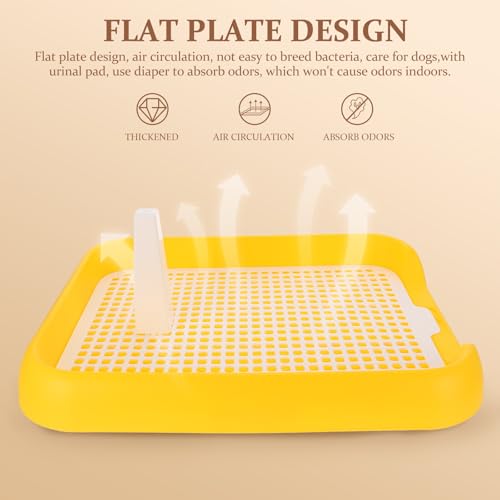 Toilettes pour chiens d'intérieur en plastique jaune pour chiot - 8