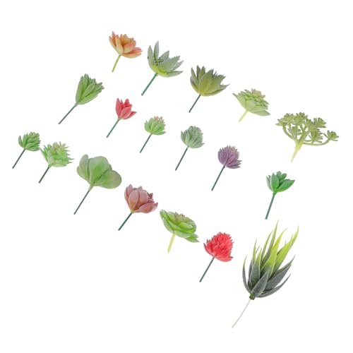 EXAOMBLE 18 Piezas Decoración suculenta de simulación Helecho Hortensia suculentas Artificiales Decoración con suculentas Planta selecciones suculentas de simulación Decoración del hogar