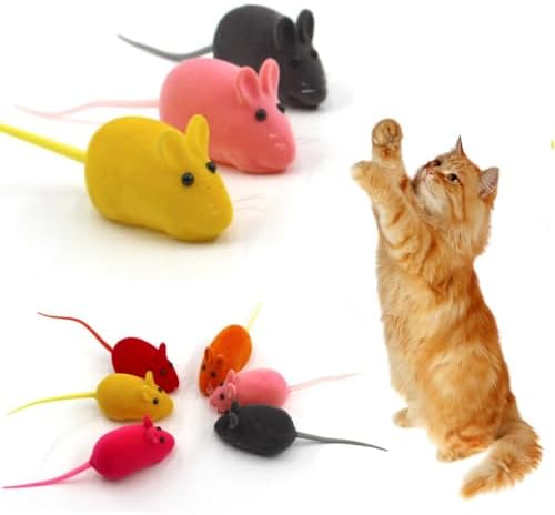 Brinquedo Para Gatos Kit 3 Ratinhos Coloridos Com Apito Pets