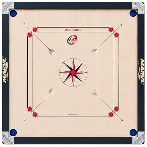 Marvl Premium 32 Inch Carrom Board with Coins, Striker and Powder