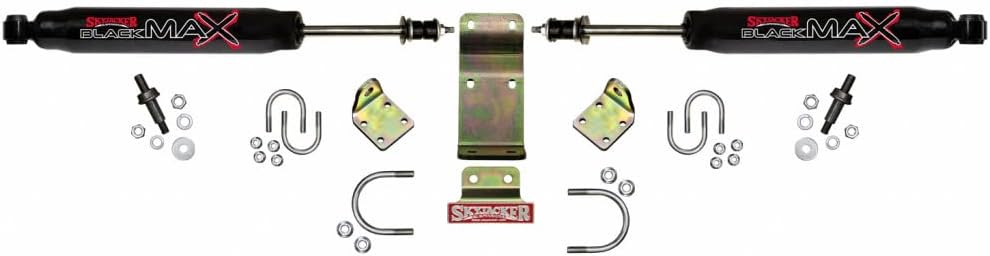Skyjacker For Jeep Wrangler JL 2018 Dual Steering Damper Kit | Black | 8208