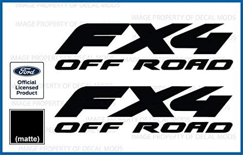 Miniatura 1 de Decal Mods FX4 Offroad troquelado pegatinas para Ford F250 F350 Super Duty (1997-2010) juego de 2 (negro mate) - CBM_Solid