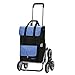 Produktbild Andersen Einkaufstrolley Royal Treppensteiger klappbar und 43 Liter Einkaufstasche Vektor schwarz/blau mit Kühlfach Einkaufswagen Gestell aus Stahl