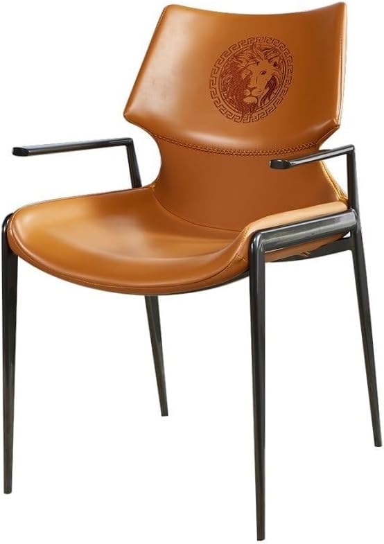 Office Chair Italian Dining Chair Household Modern Simple Chair Minimalist Saddle Leather Backrest Chair Hotel Sales Office Negotiation Chair Gaming Chair