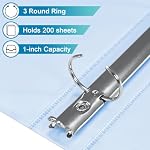 1'' 3-Ring-Binder with Pockets, 200 Sheets Capacity, 1 inch Binders fits 11" x 8.5" US Letter Size, Assorted 4 Pastel Colors - Ideal for School, Office, and Home Use (1 inch)