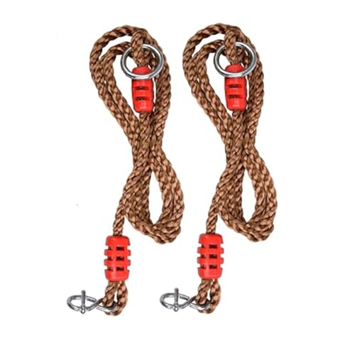 WIOEERS 2pcs Outdoor Swing Rope, Hammock Hanging Kit, Suitable for Hammocks, Adjustable Length, Load-Bearing 500 Lbs, Indoor and Outdoor Playground Rope for Swing, Porch Swing Hanging Kit.
