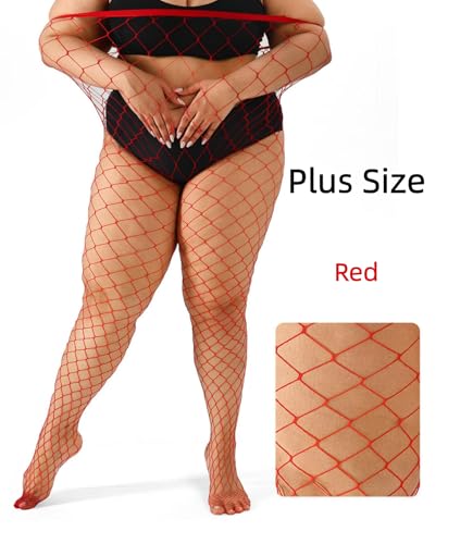 Image of Plus Size Fishnet tights stockings Big Mesh Leggings Pantyhose for women