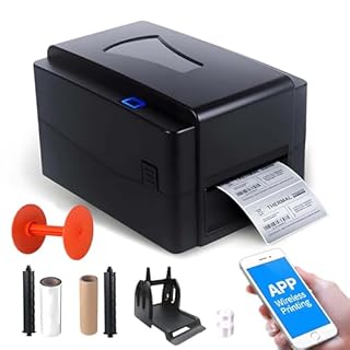 Satin Ribbon Printing Machine - Thermal Transfer/Direct Thermal Printer for DIY | Print Washable Care Labels, Satin Presents Ribbons & Retail Price Tags, with USB Cable, Power Cord