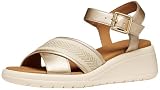 Transpirable Geox Sandalias D Meliconia G para mujer, LT dorado/papiro, talla 37 EU