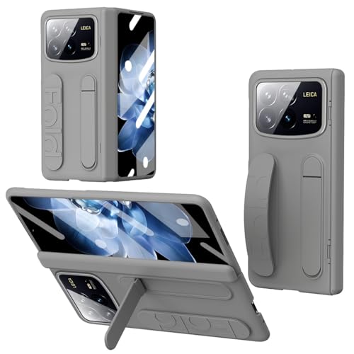 Coque Xiaomi Mix Fold4 protection intégrée écran béquille dragonne gris