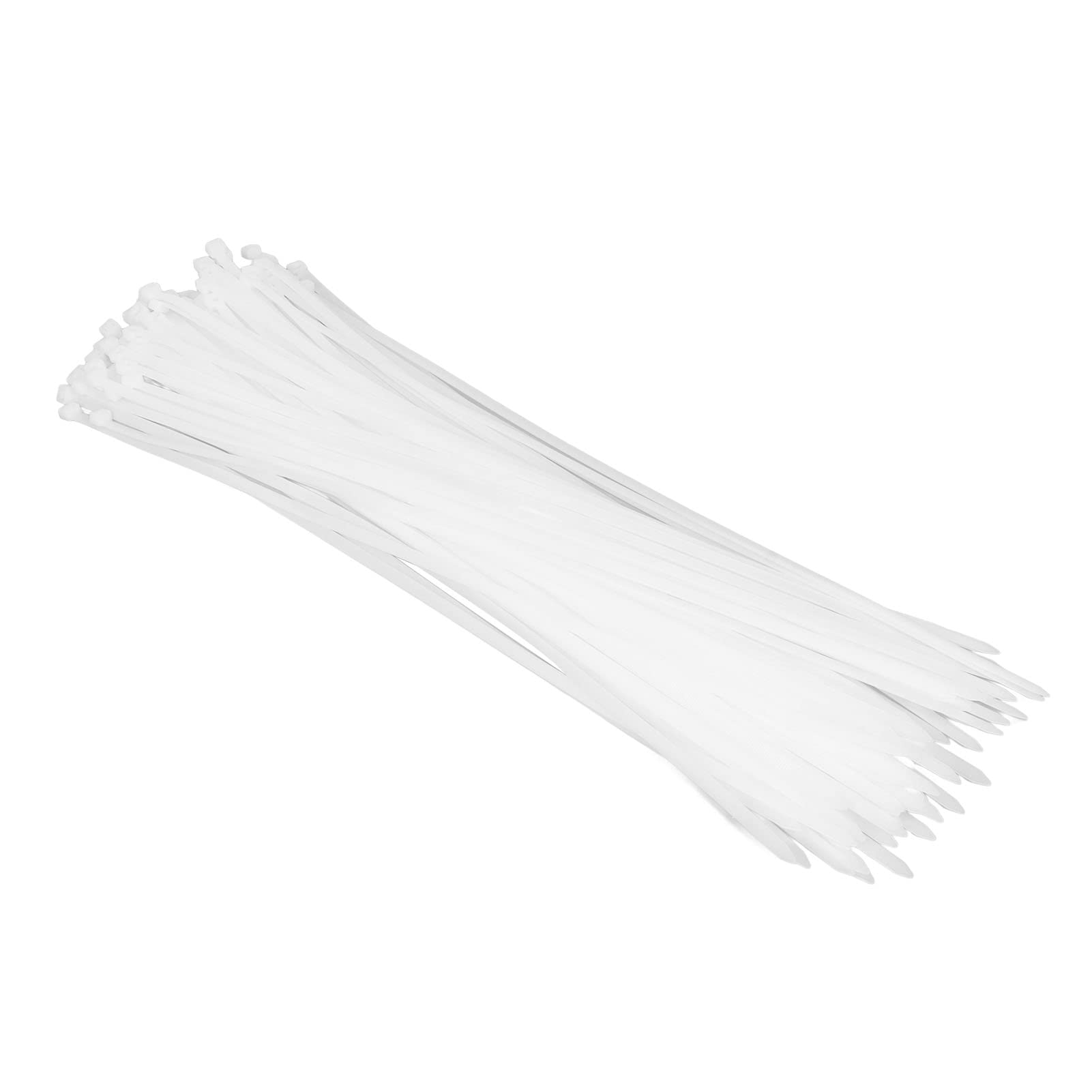 Generic Bande di Cavi Zip, Bande di Cavi Auto -chiusure, Flessibili, Bianche e Resistenti all'esterno del Garage (650 mm)