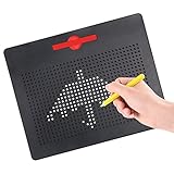 ALEENFOON Magnetisches Zeichenbrett für Kinder ab 3 Jahren, Reißbrett Magnetisch Schreibtafel Zeichentafel Zaubertafel Abwischbar Schreiben Pädagogisches Spielzeug (Groß, Schwarz)