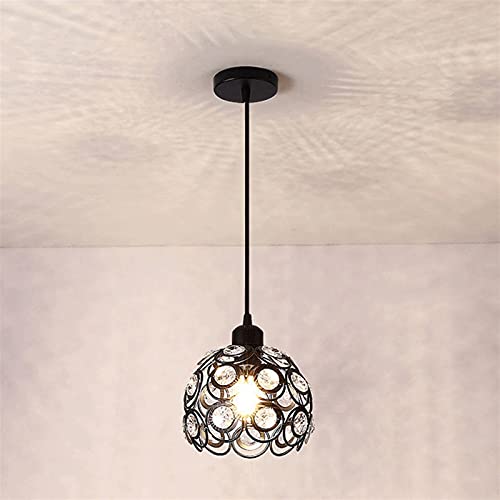 Plafón de techo E27 negro de metal redondo estilo americano para pasillo