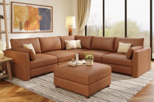 Kalafini V-Shaped Faux Leather Sectional