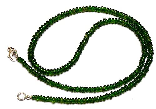 Chrome Diopside perles rondelles lisses 3-5mm fil naturel 18" pour création bijoux fait main