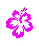 HIBISCUS FLOWER - Hawaiian - Car, Truck, Notebook, Vinyl Decal Sticker #1019 | Vinyl Color: Pink
