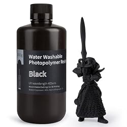 ELEGOO Water Washable 3D Printer Resin Black 1000g