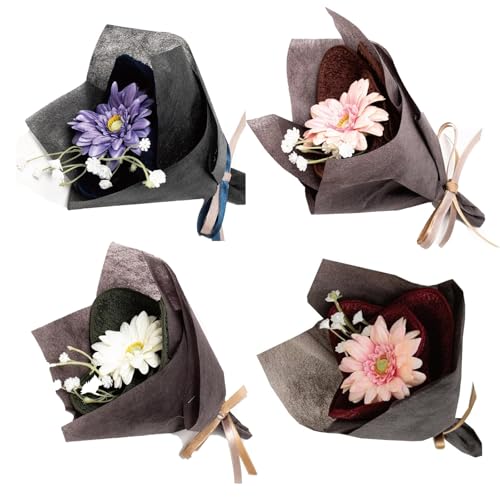 泉州タオルアレンジ 花束タオルミニ ダークカラー4個セット