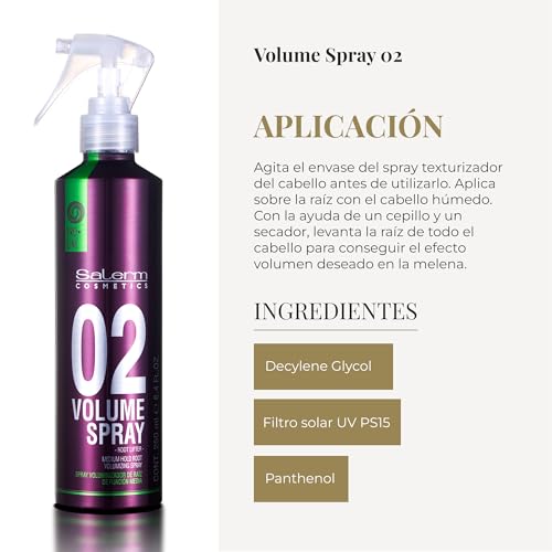 SALERM - Spray Voluminizador Cabello - Pro Line Volume Spray 02-250 ml - Levanta la Raíz - Aporta Volumen al Cabello sin Apelmazar - Resistente a la Humedad - Larga Duración - Termo Protector - imagen 4