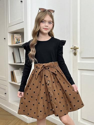 Image of TAGAS Girls Floral Dress | Lavender Flower Print Dressess for Kids | Soft Summer Frock| Casual Birthday & Occasion Wear|