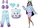 Barbie Cutie Reveal Care Bears Doll & Accessories, Series 2 Dream Bright Bear with 10 Surprises Including Color Change & Mini Bear