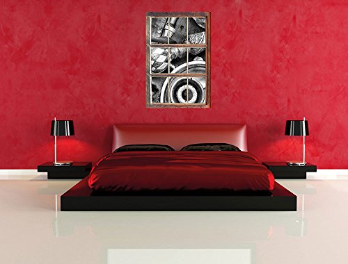 Stil.Zeit Monocrome, Orientalische Shisha Aprikose Fenster im 3D-Look, Wand- oder Türaufkleber Format: 92x62cm… – Bild 6