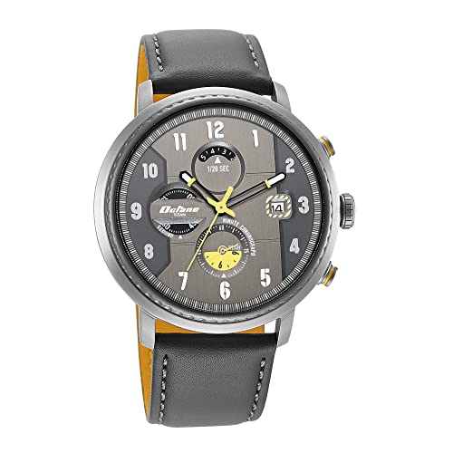 Titan Octane Aerobatics Anthracite Dial Chronograph Leather Strap Watch for Men-NS1857KL01 - Image 5