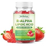 Mchokuu R Alpha Lipoic Acid 600mg Gummies, Stabilized R-Alpha Lipoic Acid, ALA Supplement for Nerve Health, Antioxidant & Metabolism Support- Vegan, Non-GMO, Gluten Free, Strawberry Flavor - 60 Count