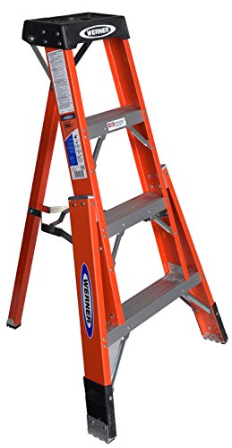 Werner FTP6204 Fiberglass Tripod Ladder 4 ft, 300 lb Rating