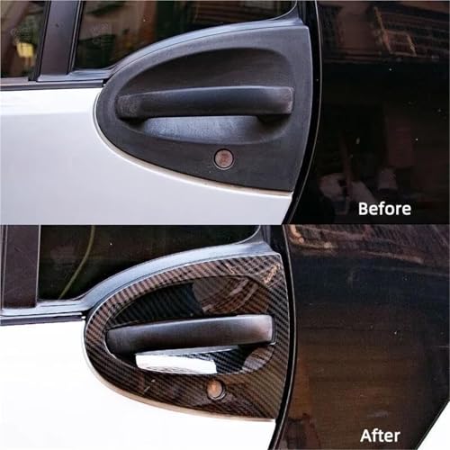 Autocollants de poignées de porte extérieures de voiture Smart 451 pour masquer les rayures - 2
