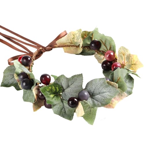 KorViSHOW Grapes Fruit Flower Headband, Cute Purple Grapes Hair Accessories