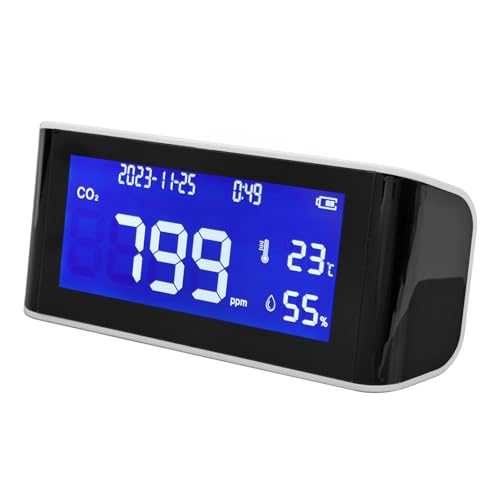 Detector de dióxido de carbono portátil con sensor de temperatura, humedad y carga micro USB de 5 V 3