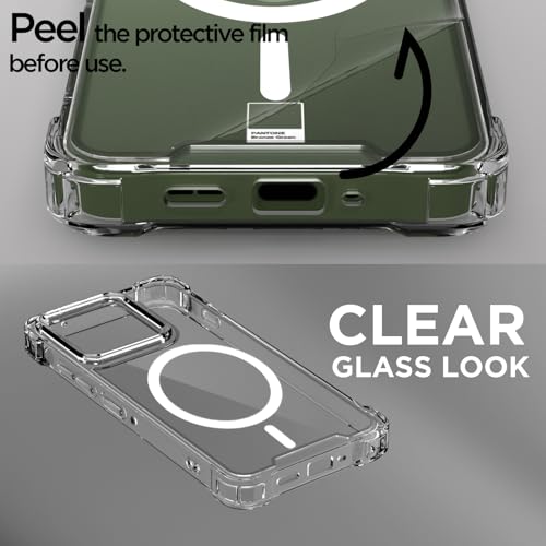 Image of Amazon Basics Back Cover for Motorola Moto Edge 70 5G Mag-Safe Shockproof PC + TPU Protective Case Magnetic Support Bumper Case (Transparent Mag-Safe)