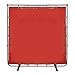 VIZ-PRO Red Vinyl Welding Curtain/Welding Screen With Frame, 6' x 6'