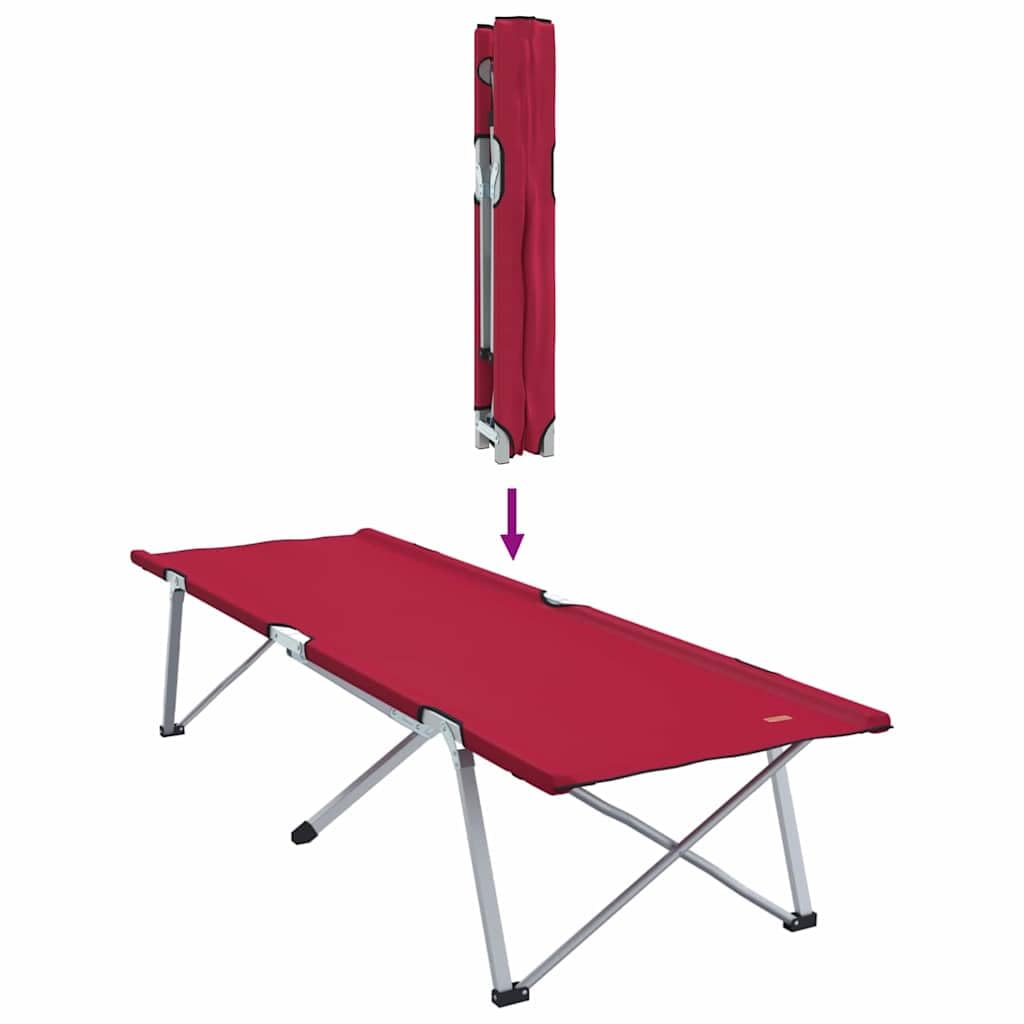 INLIFE Klapp Schlafbett fürs Camping Rot 62 x 194 x 42 cm Ox Stoff,Sportartikel,Outdoor-Aktivitäten,Camping & Wandern,Camping-Möbel,Feldbetten,Rot,6.91 KG,42003118