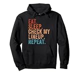 Eat Sleep Check My Lineup Repeat Fantasy Football Vintage Pullover Hoodie
